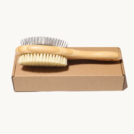 Kattenborstel | Dubbelzijdige bamboe vachtborstel | Kattenstijl