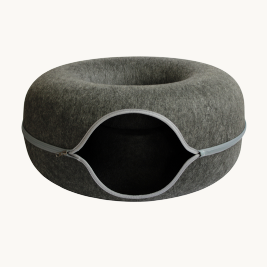 Vilten Kattenmand Donut | Kattentunnel & slaapplek in één | Kattenstijl