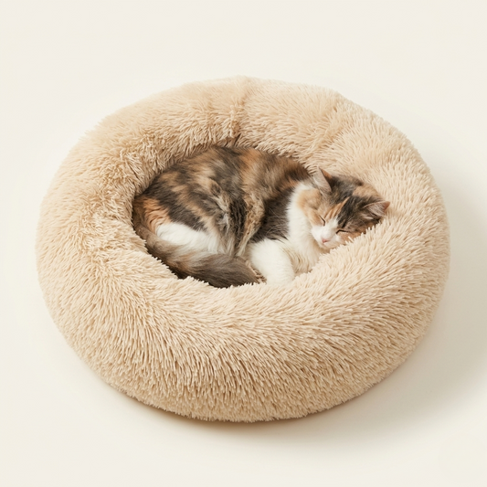 Pluche Kattenmand Donut — Zachte Slaapplek voor jouw kat