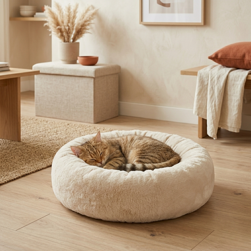 slapende kat cozy mandje