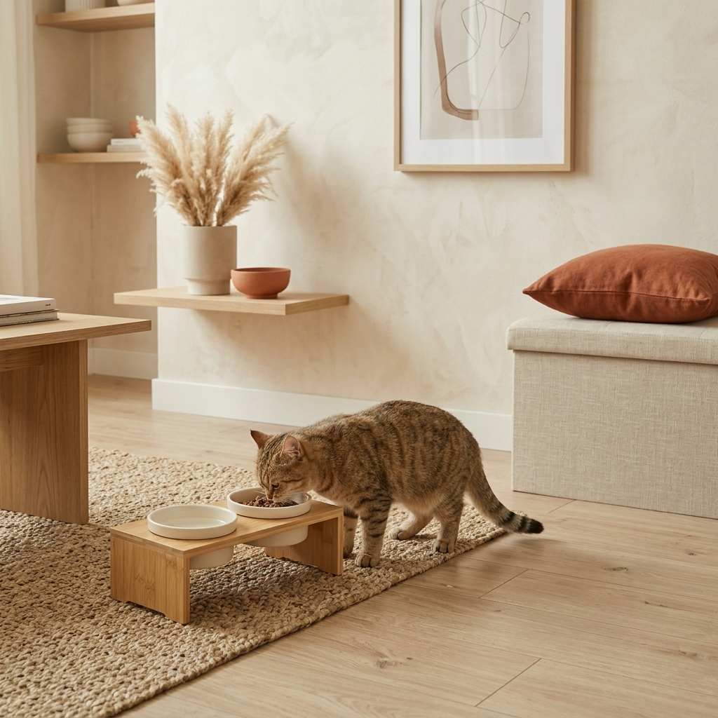Kat eet en drink uit design katten voerbak