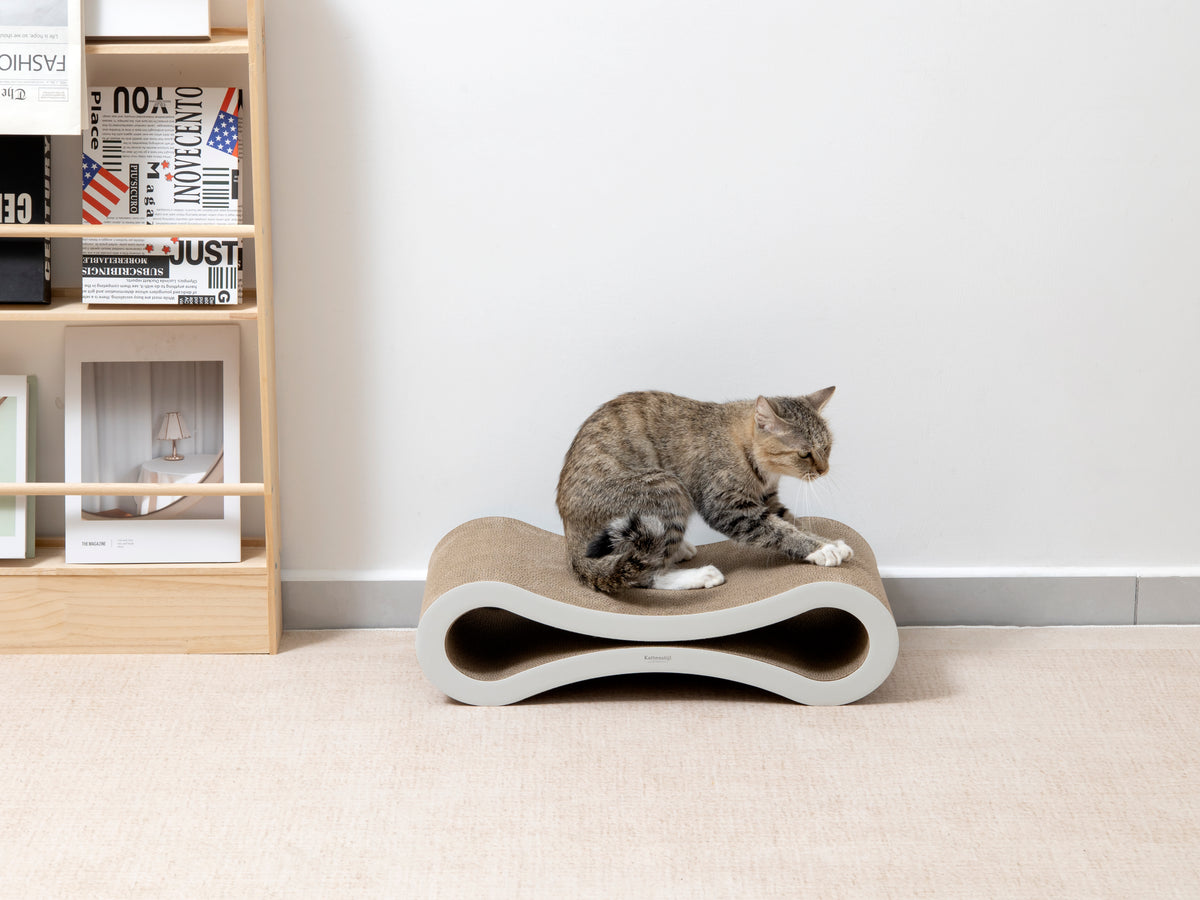 Krabkarton Infinity Lounge | Design kartonnen krabmeubel voor katten | Kattenstijl