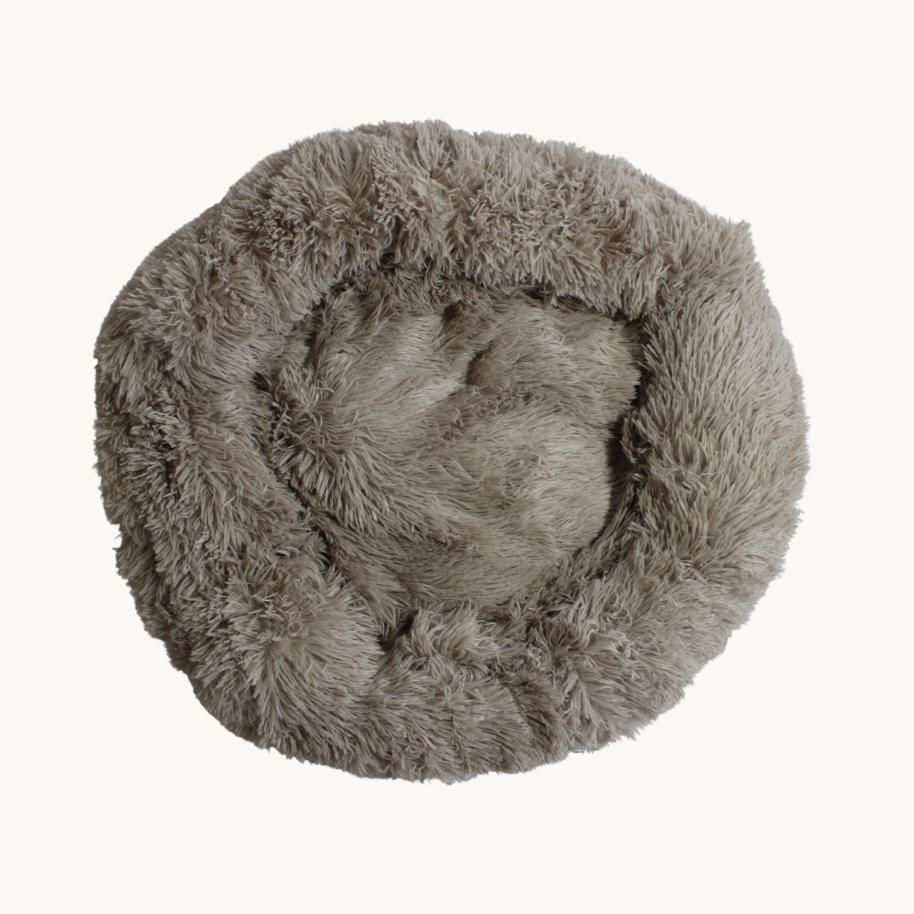 Pluche kattenmand Donut | Zacht kattenbed met verhoogde rand, 60 cm | Kattenstijl