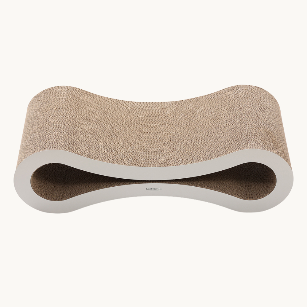 Krabkarton Infinity Lounge | Design kartonnen krabmeubel voor katten | Kattenstijl