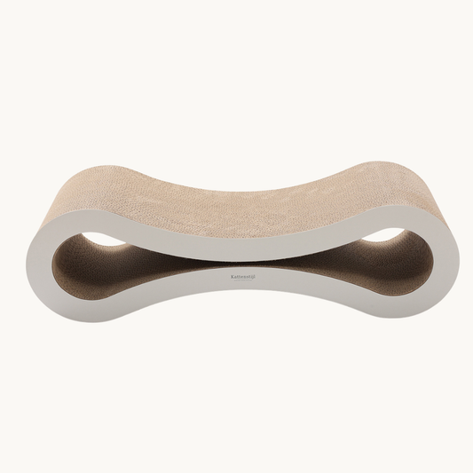 Krabkarton Infinity Lounge | Design kartonnen krabmeubel voor katten | Kattenstijl