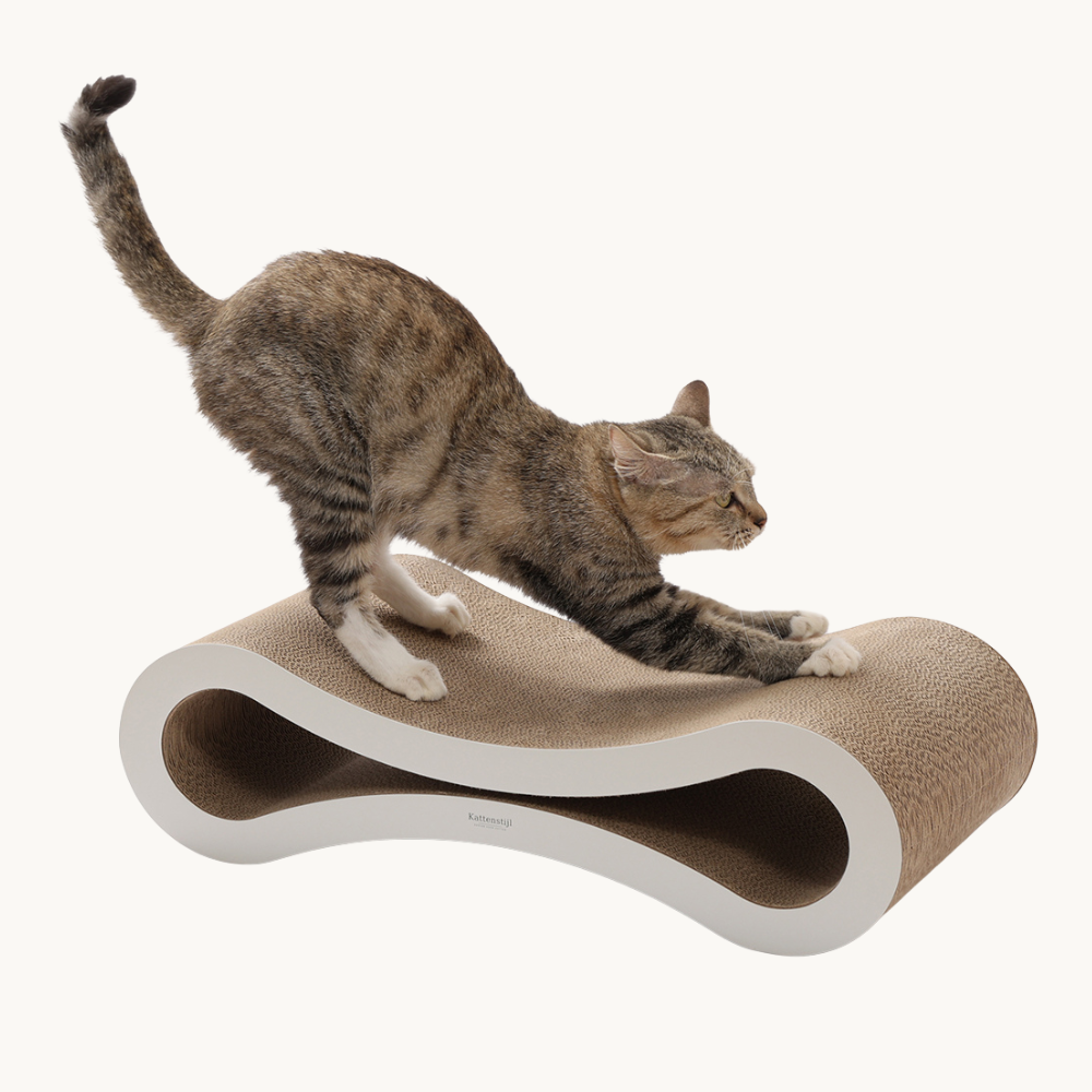 Krabkarton Infinity Lounge | Design kartonnen krabmeubel voor katten | Kattenstijl