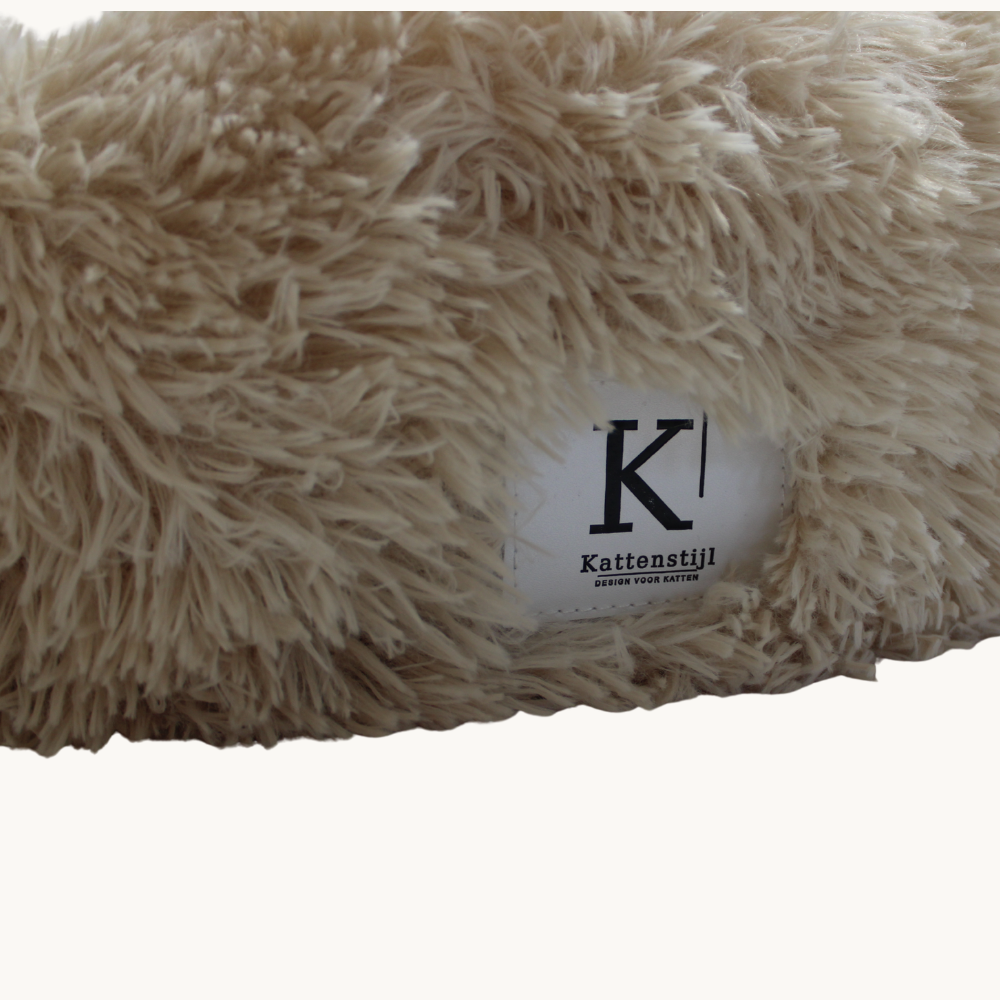 Pluche kattenmand Donut | Zacht kattenbed met verhoogde rand, 60 cm | Kattenstijl