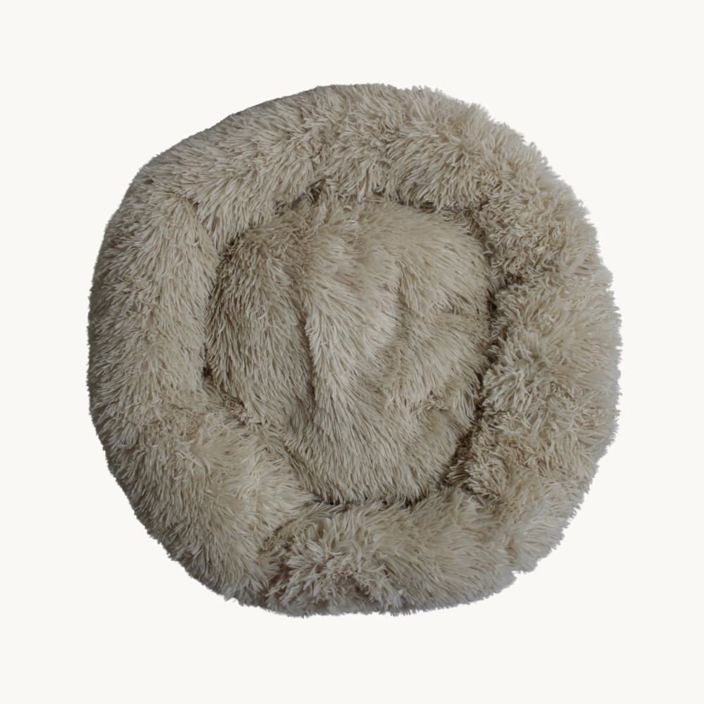 Pluche kattenmand Donut | Zacht kattenbed met verhoogde rand, 60 cm | Kattenstijl