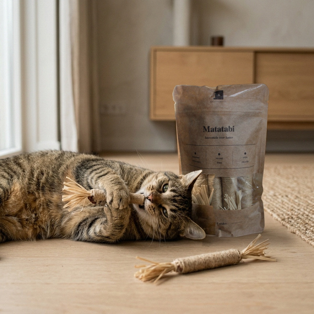 Matatabi sticks | 100% natuurlijk speelgoed | Kattenstijl