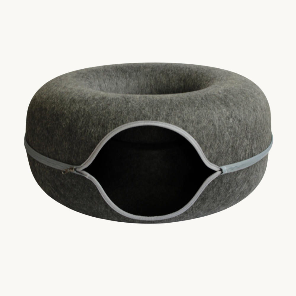 Vilten Kattenmand Donut | Kattentunnel & slaapplek in één | Kattenstijl
