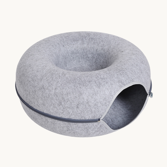 Vilt Kattenmand Donut — Speeltunnel en Slaapplek in één