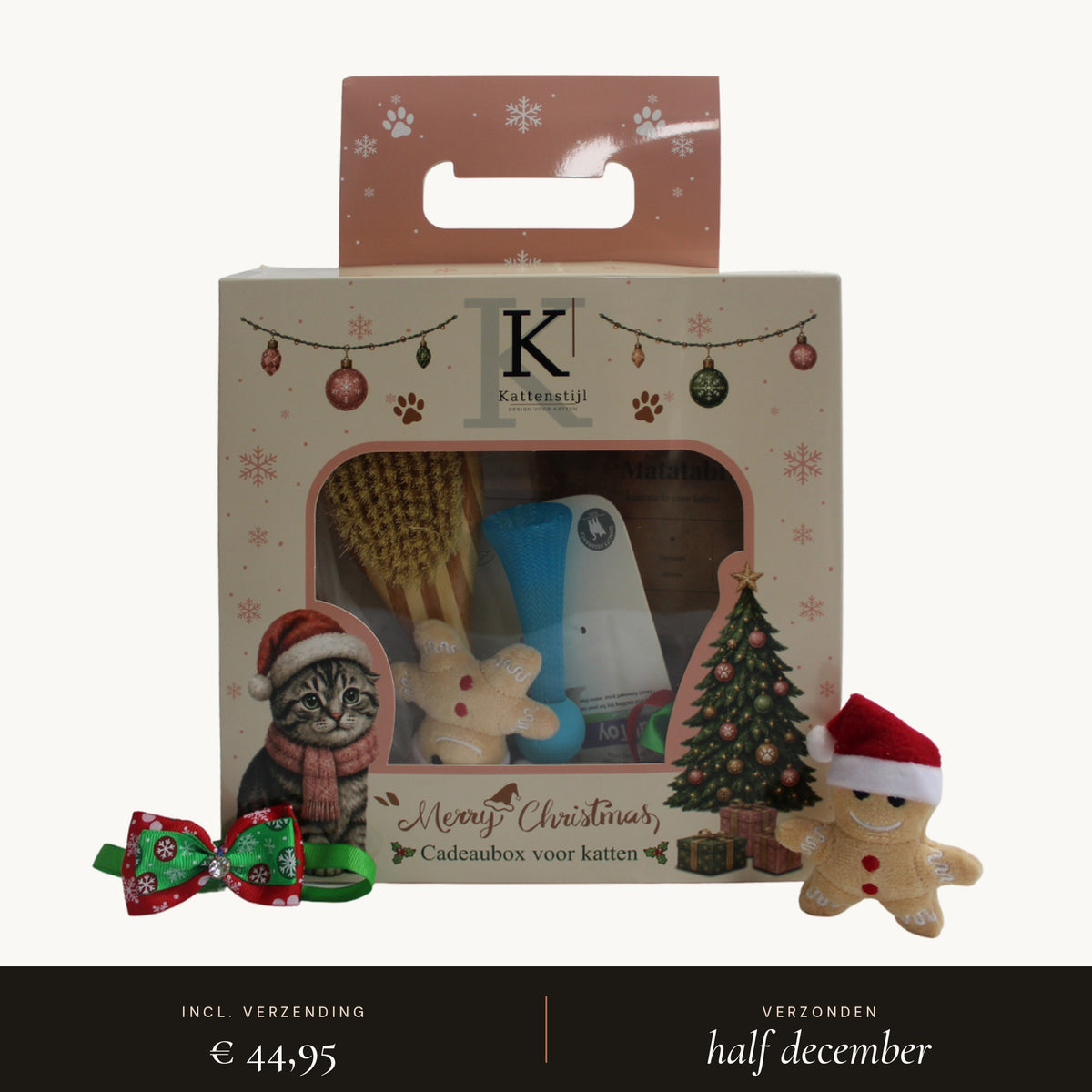 Kerstbox voor katten | Een kerstcadeau waar je kat echt iets aan heeft | Kattenstijl