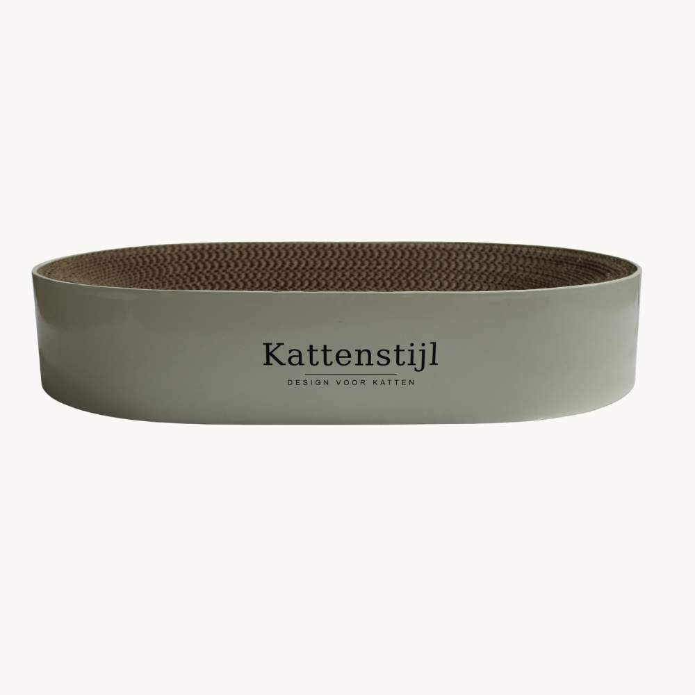 Krabkarton Ovaal Lounge | Design kartonnen krabmeubel | Kattenstijl
